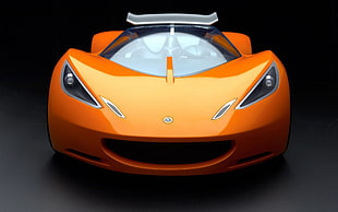 orange coupe, Lotus, orange cars HD wallpaper