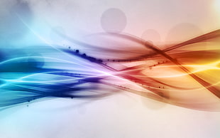 art photography of blue and yellow lights