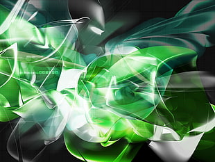 green digital wallpaper