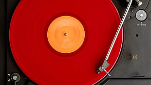 red and black turntable, record players, turntables HD wallpaper