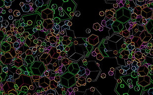 multicolored abstract graphic wallpaper, pattern, geometry, colorful, cube