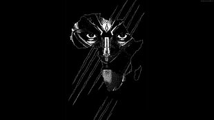 black mask poster, Black Panther, poster, 4k