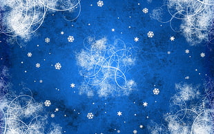 ice frost wallpaper, shapes, snow flakes, artwork, digital art HD wallpaper