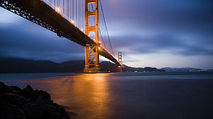 Golden Gate Bridge, cityscape, bridge, Golden Gate Bridge, San Francisco HD wallpaper