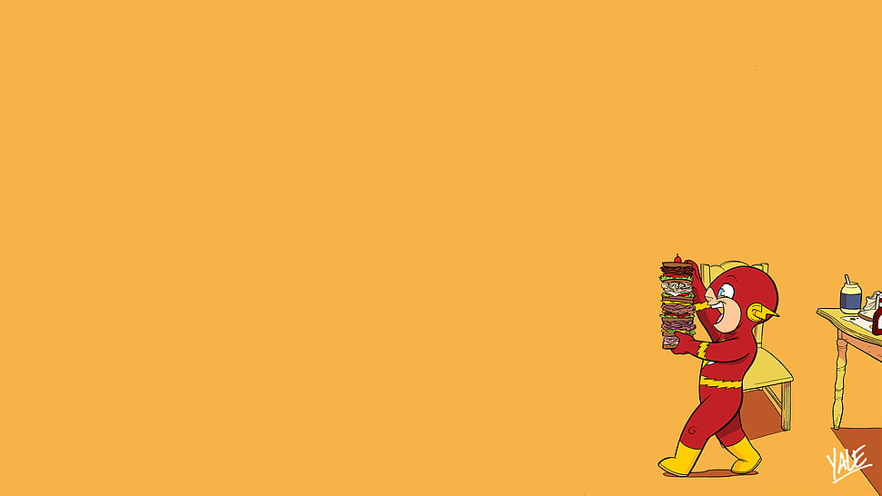 Flash digital wallpaper, humor, The Flash, artwork HD wallpaper