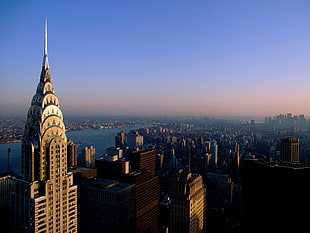 bird's eye view of Chrysler Tower, New York HD wallpaper