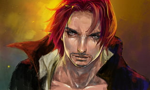red haired anime character wallpaper, One Piece, manga, Shanks