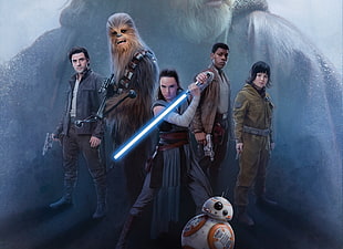 Star Wars The Last Jedi digital wallpaper