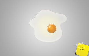 fried egg illustration digital wallpaper
