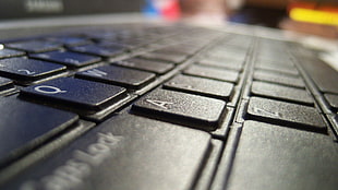 black laptop keyboard