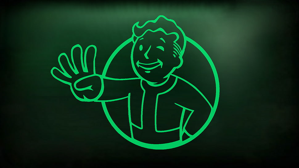 Vault Boy logo, Fallout, Fallout 4, Vault Boy HD wallpaper