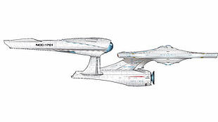 Star Trek USS Enterprise illustration, Star Trek