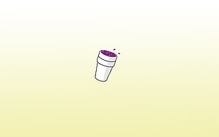 white and purple cup illustration, Lean, Sizzurp, white, yellow