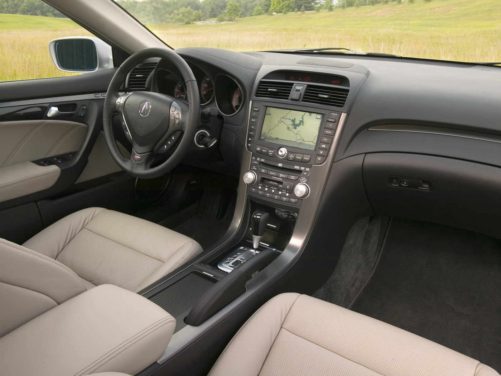 black car interior