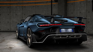 black Lamborghini super car HD wallpaper