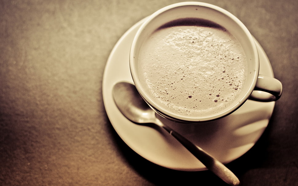 white ceramic tea cup set HD wallpaper