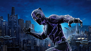 Black Panther digital wallpaper