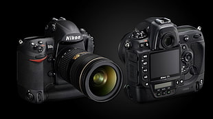 black Nikon DSLR camera