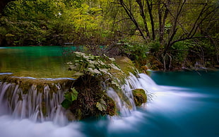 body of water, nature, landscape, waterfall, long exposure HD wallpaper