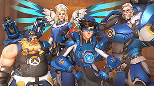 four Overwatch characters
