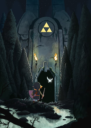 The Legend of Zelda Link wallpaper, The Legend of Zelda, Link, video games, Triforce