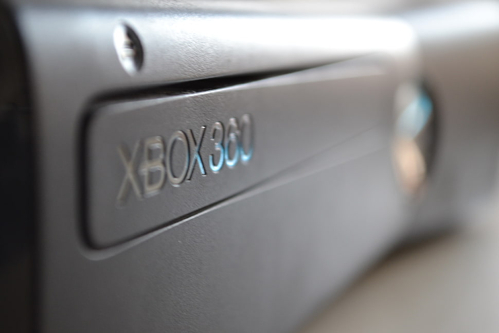 black Xbox 360 console HD wallpaper