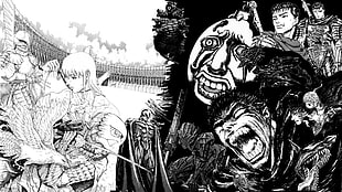 comic strip, Kentaro Miura, Berserk, Guts, Griffith HD wallpaper