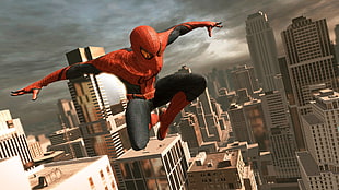 Spider-Man digital wallpaper, The Amazing Spider-Man, Spider-Man, skyscraper, video games HD wallpaper