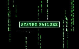 system failure text HD wallpaper