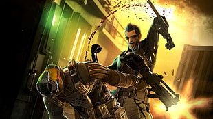 smartphone game application, Deus Ex: Human Revolution, Deus Ex, cyberpunk, video games HD wallpaper