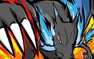 dragon artwork, ishmam, Pokémon, Charizard, Mega Charizard X HD wallpaper