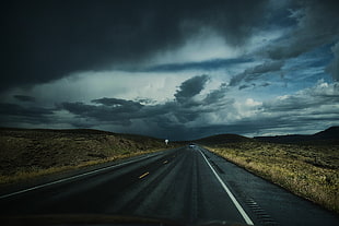 concrete road, Road, Clouds, Auto