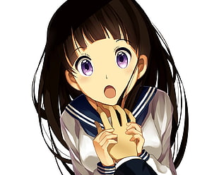 black haired anime girl