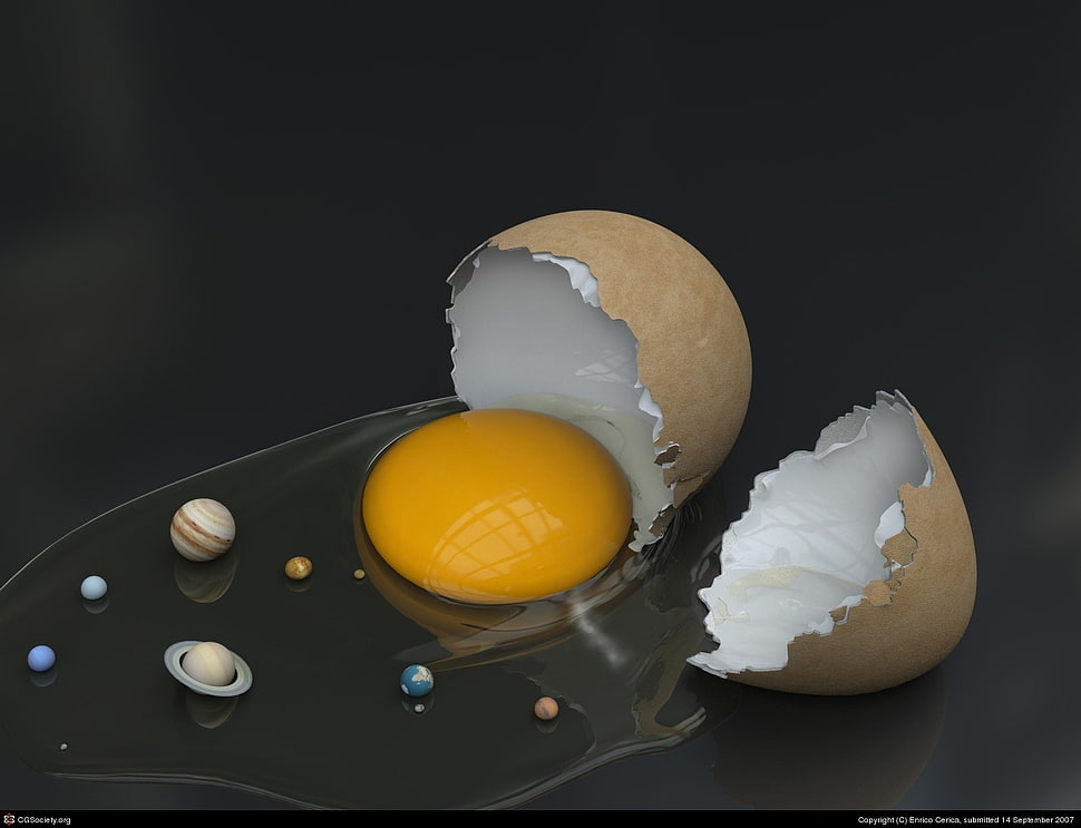 cracked egg HD wallpaper