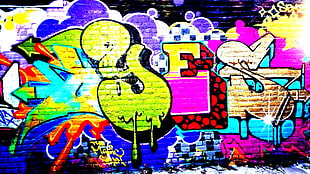 multicolored graffiti