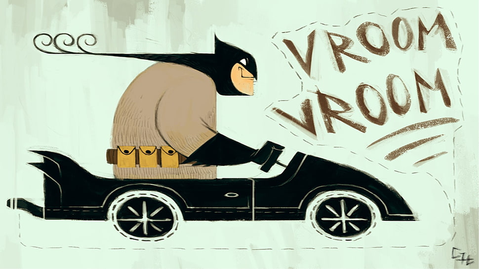 black and white car print bed frame, Batman, Batmobile HD wallpaper