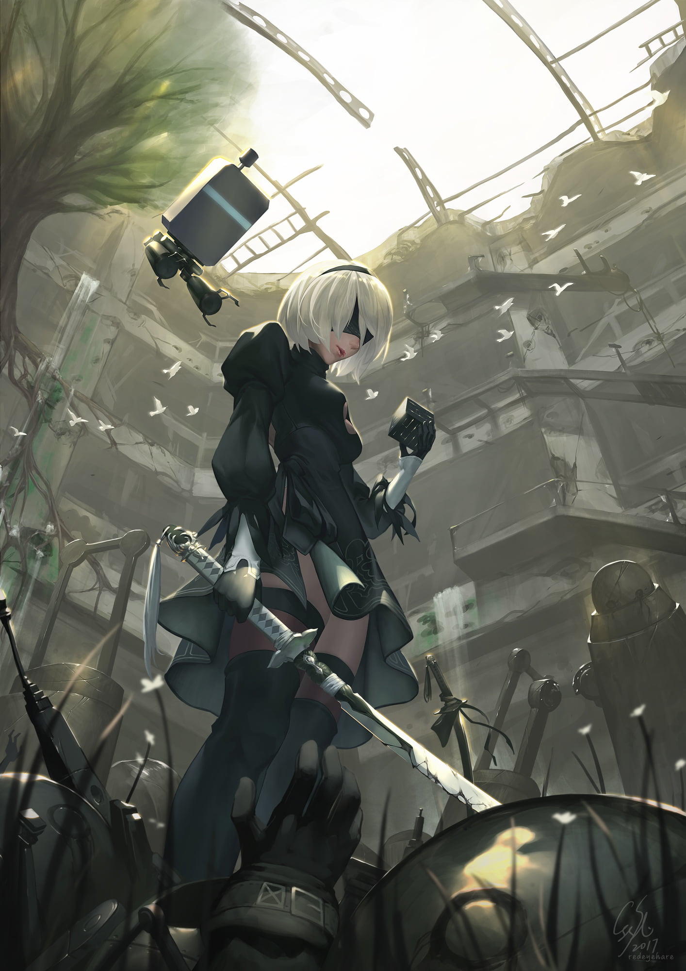 Nier Automata 2b Wallpaper Nier Nier Automata Anime Katana Hd Wallpaper Wallpaper Flare