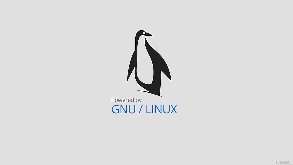 GNU Linux logo, Linux, GNU, minimalism HD wallpaper