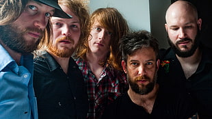 five men band member photo
