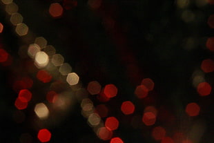 red and brown bokeh lights