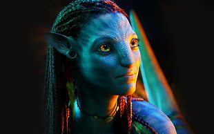 Neytiri from Avatar Movie, Avatar, Neytiri, face, aliens HD wallpaper