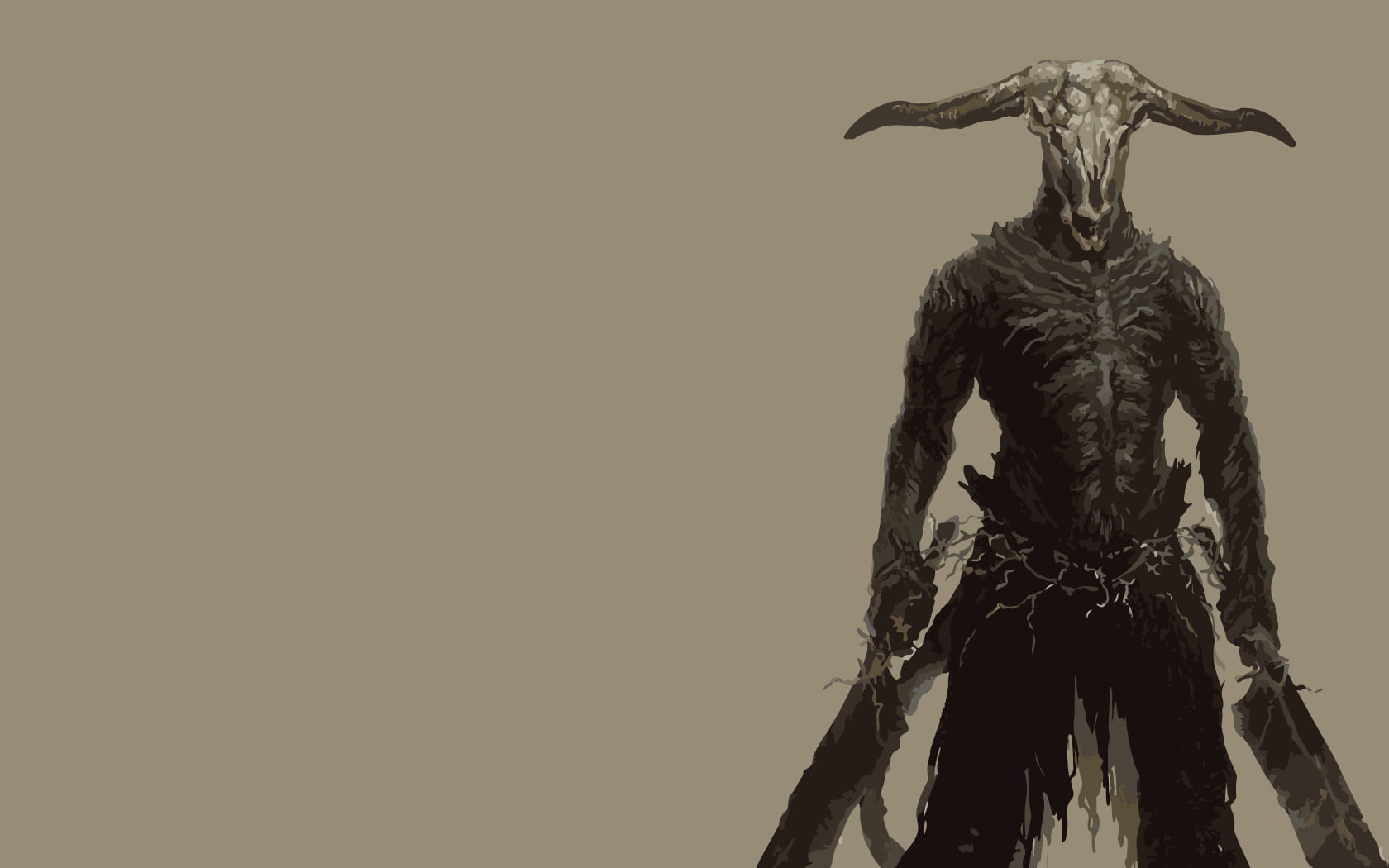 1920x1200 resolution | horned character illustration, Dark Souls, Capra ...