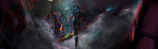 game application wallpaper, artwork, Neon Genesis Evangelion, Eva Unit 06, EVA Unit 01