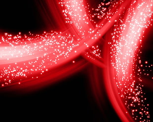 red and white glittered illustration HD wallpaper
