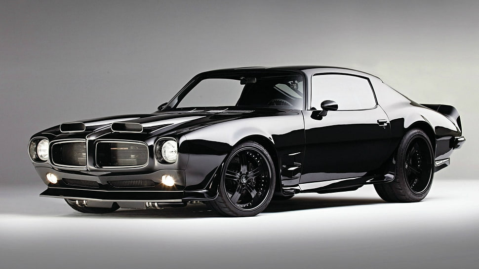 black muscle car, car, Pontiac Firebird, black cars, vehicle HD wallpaper