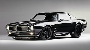 black muscle car, car, Pontiac Firebird, black cars, vehicle