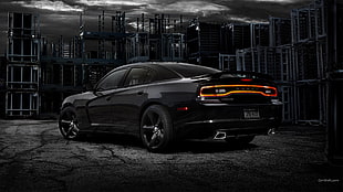 black Dodge Charger, Dodge Charger, car, black cars HD wallpaper