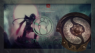 brown and gray shield replica with text overlayh, Dota 2 HD wallpaper