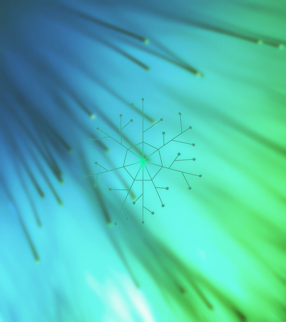 snowflake digital art, Android (operating system), pattern, Optic fiber HD wallpaper