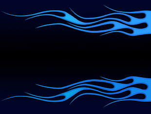 blue flames illustration HD wallpaper